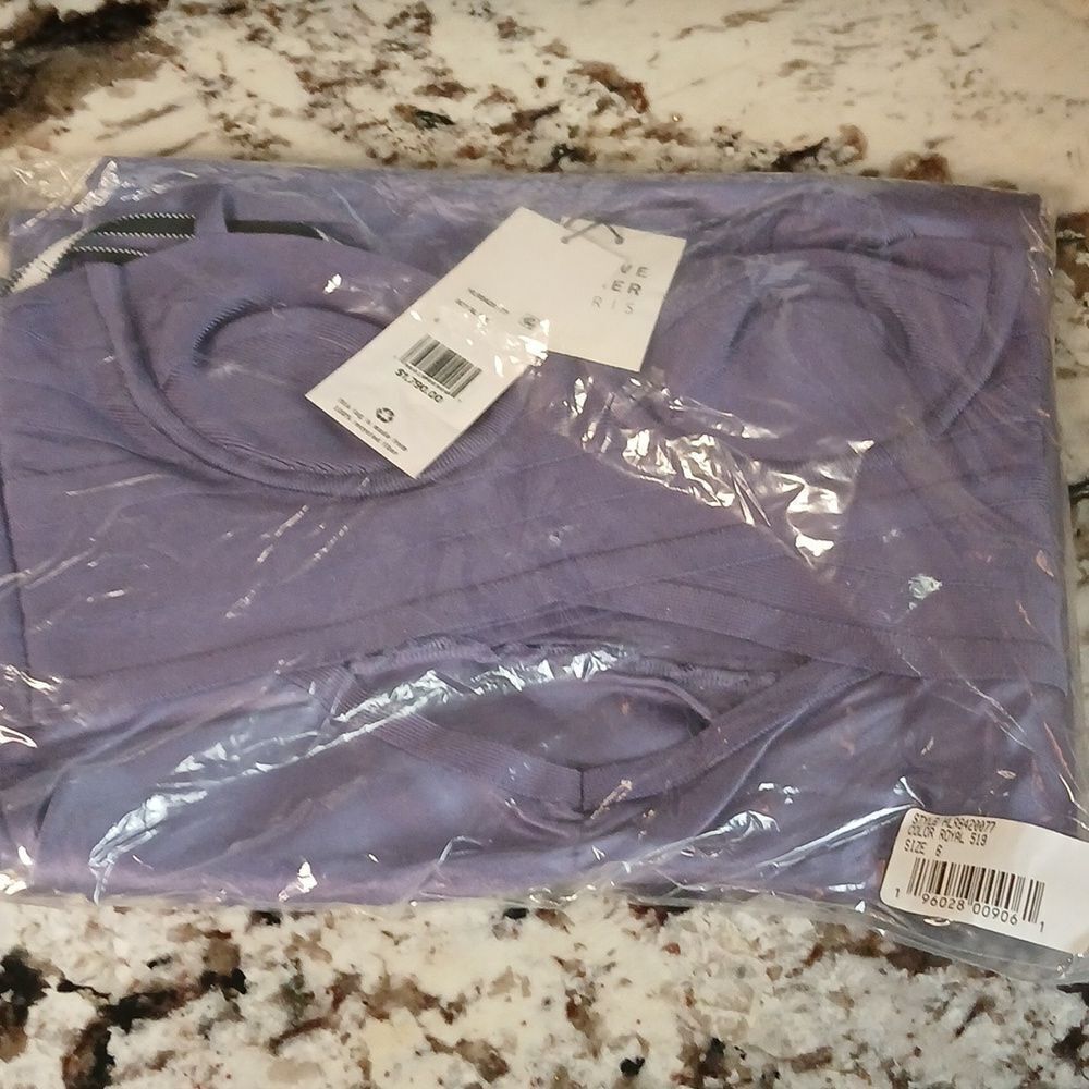 NWT Herve Leger Purple Cutout Dress Size 6 - Picture 6 of 9